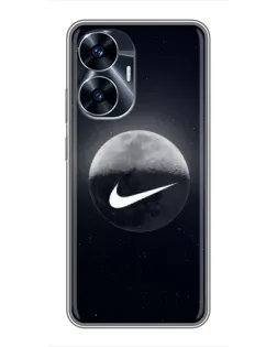 Чехол для Realme C55 с картинкой «Nike в стиле граффити»