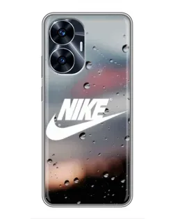Чехол для Realme C55 с картинкой «Nike в стиле ретро»