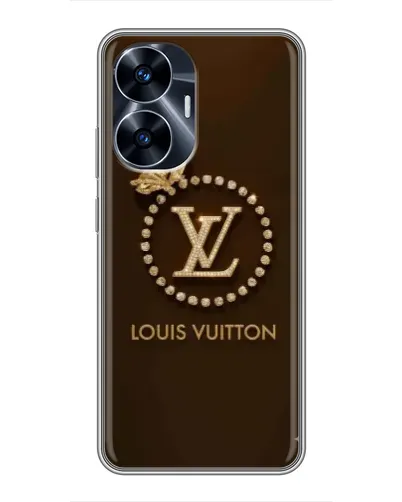 Чехол для Realme C55 с картинкой «LV — золотая печать»