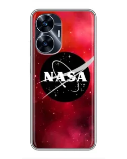 Чехол для Realme C55 с картинкой «NASA — красная туманность» Чехол для Realme C55 с картинкой «NASA — красная туманность»