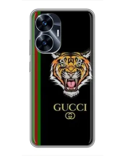 Чехол для Realme C55 с картинкой «Тигр Gucci»