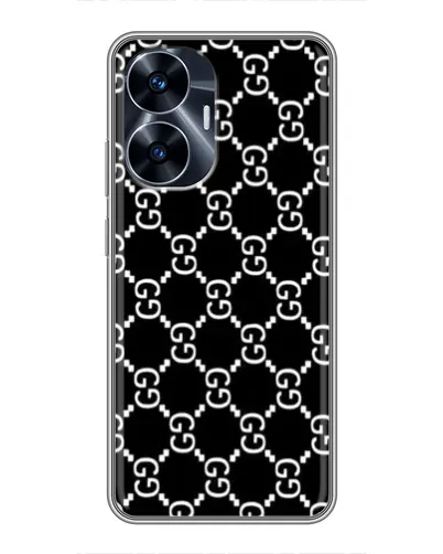 Чехол для Realme C55 с картинкой «Gucci — сетчатый паттерн»