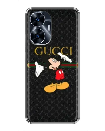 Чехол для Realme C55 с картинкой «Микки Маус Gucci»