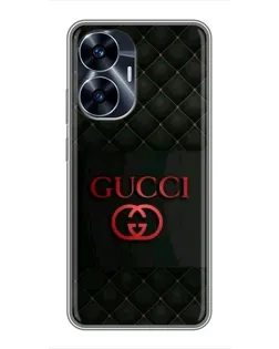 Чехол для Realme C55 с картинкой «Gucci — стеганый черный»