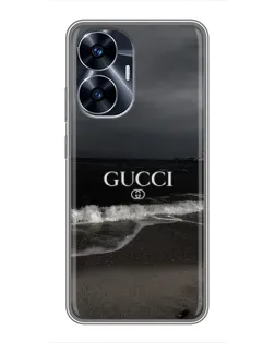 Чехол для Realme C55 с картинкой «Gucci — морской прибой»
