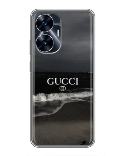 Чехол для Realme C55 с картинкой «Gucci — морской прибой»