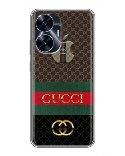 Чехол для Realme C55 с картинкой «Gucci — брендированный десерт»