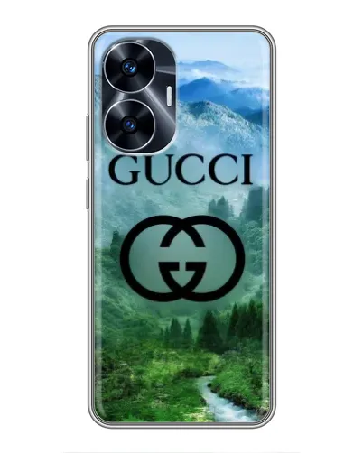 Чехол для Realme C55 с картинкой «Gucci — горный пейзаж»