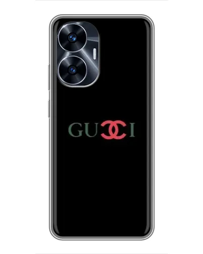 Чехол для Realme C55 с картинкой «Gucci — красный градиент»