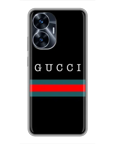 Чехол для Realme C55 с картинкой «Gucci — красный пояс»