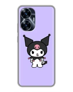 Чехол для Realme C55 с картинкой «Kuromi — нежный фиолетовый»