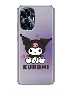 Чехол для Realme C55 с картинкой «Kuromi — фиолетовый арт»