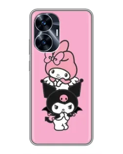 Чехол для Realme C55 с картинкой «My Melody и Kuromi»