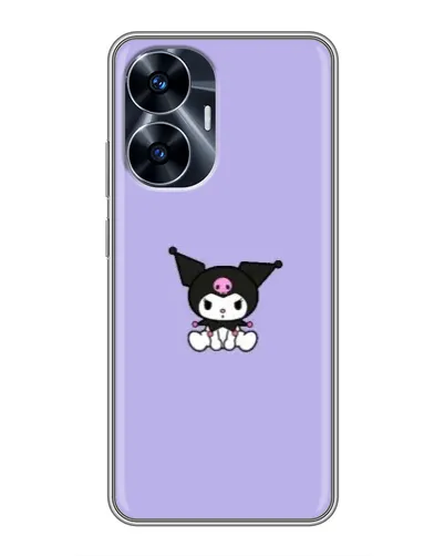 Чехол для Realme C55 с картинкой «Kuromi — фиолетовый минимализм»