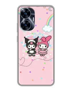 Чехол для Realme C55 с картинкой «My Melody и Kuromi»