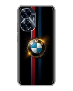 Чехол для Realme C55 с картинкой «BMW M-Power неон»