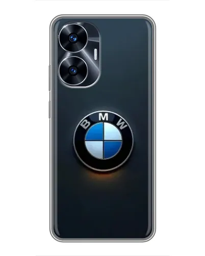Чехол для Realme C55 с картинкой «Логотип BMW — минимализм»