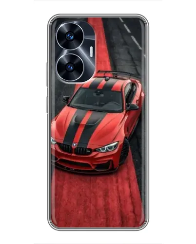 Чехол для Realme C55 с картинкой «BMW на красной дорожке»