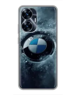 Чохол для Realme C55 з картинкою «Логотип BMW — лід» Чохол для Realme C55 з картинкою «Логотип BMW — лід»