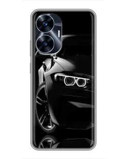 Чохол для Realme C55 з картинкою «Чорна BMW — профіль» Чохол для Realme C55 з картинкою «Чорна BMW — профіль»