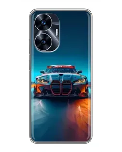 Чохол для Realme C55 з картинкою «BMW — вогні неону» Чохол для Realme C55 з картинкою «BMW — вогні неону»