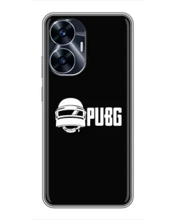 Чехол для Realme C55 с картинкой «PUBG — классический лого»