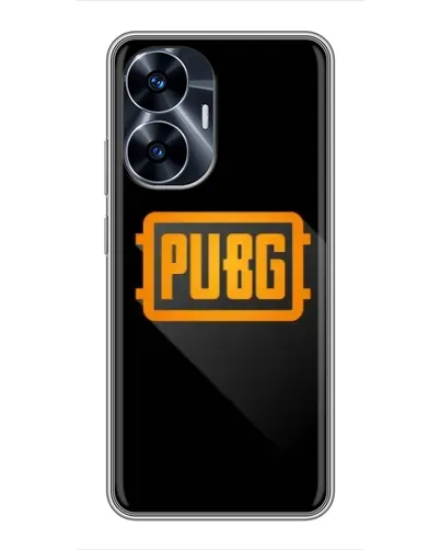 Чехол для Realme C55 с картинкой «PUBG — рамка лого» Чехол для Realme C55 с картинкой «PUBG — рамка лого»