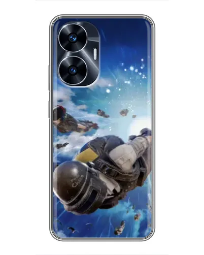 Чехол для Realme C55 с картинкой «Десант PUBG — прыжок» Чехол для Realme C55 с картинкой «Десант PUBG — прыжок»