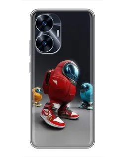 Чехол для Realme C55 с картинкой «Among Us — 3D стиль»