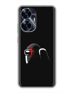 Чехол для Realme C55 с картинкой «Among Us шлем»