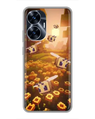 Чехол для Realme C55 с картинкой «Поле подсолнухов»