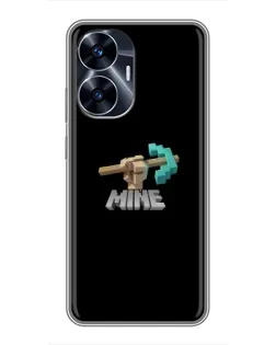 Чехол для Realme C55 с картинкой «Алмазная кирка»