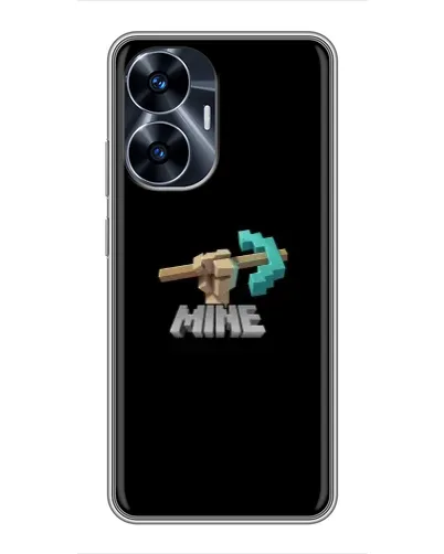Чехол для Realme C55 с картинкой «Алмазная кирка»