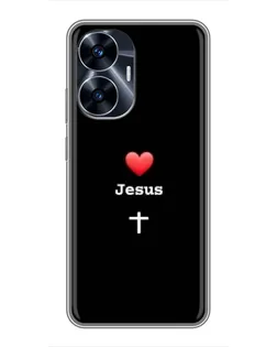 Чохол для Realme C55 з картинкою «Серце - Jesus»