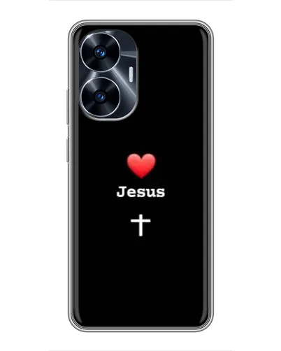 Чехол для Realme C55 с картинкой «Сердце - Jesus» Чехол для Realme C55 с картинкой «Сердце - Jesus»