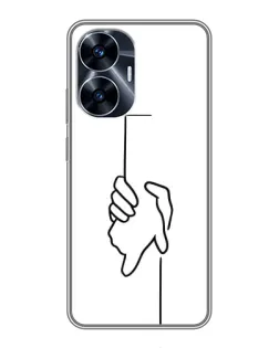 Чохол для Realme C55 з картинкою «Рука тримає»