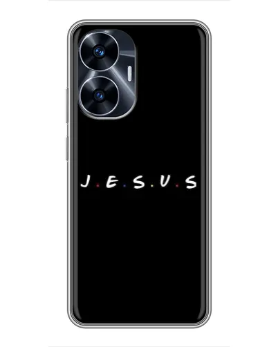 Чехол для Realme C55 с картинкой «Точки веры J.E.S.U.S.» Чехол для Realme C55 с картинкой «Точки веры J.E.S.U.S.»