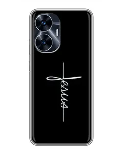 Чехол для Realme C55 с картинкой «Тонкая линия веры»