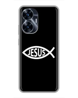 Чехол для Realme C55 с картинкой «Классический Jesus»