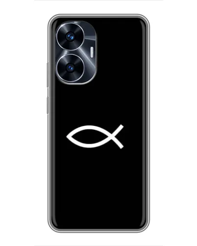 Чехол для Realme C55 с картинкой «Символ рыбы Jesus» Чехол для Realme C55 с картинкой «Символ рыбы Jesus»
