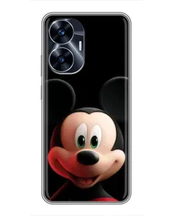 Чехол для Realme C55 с картинкой «Улыбающийся Микки Маус»