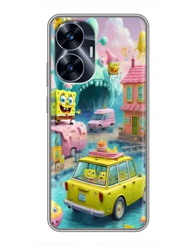 Чехол для Realme C55 с картинкой «Монстр-трак приключения»
