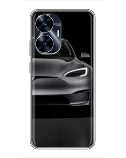 Чехол для Realme C55 с картинкой «Tesla Model S Look» Чехол для Realme C55 с картинкой «Tesla Model S Look»