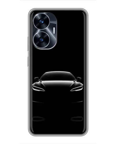Чехол для Realme C55 с картинкой «Силуэт Tesla Night» Чехол для Realme C55 с картинкой «Силуэт Tesla Night»