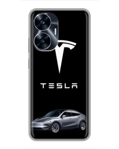 Чехол для Realme C55 с картинкой «Tesla Model Y» Чехол для Realme C55 с картинкой «Tesla Model Y»