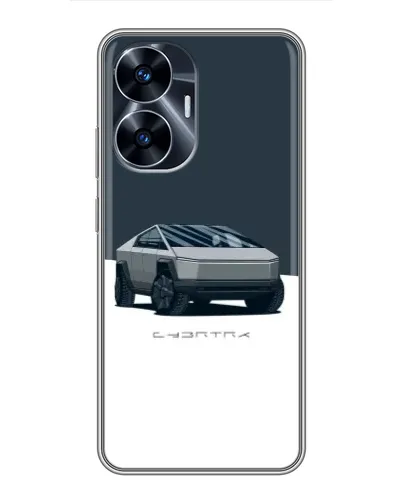 Чехол для Realme C55 с картинкой «Серебристый Cybertruck Tesla» Чехол для Realme C55 с картинкой «Серебристый Cybertruck Tesla»
