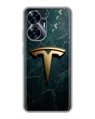 Чехол для Realme C55 с картинкой «Мраморная Tesla Gold» Чехол для Realme C55 с картинкой «Мраморная Tesla Gold»