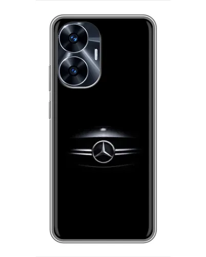 Чехол для Realme C55 с картинкой «Mercedes — абстрактные линии»