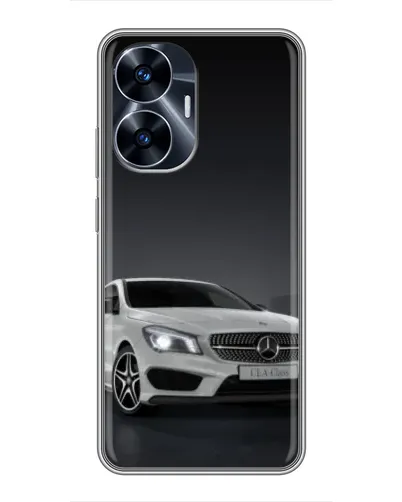 Чехол для Realme C55 с картинкой «Mercedes AMG GT Silver»