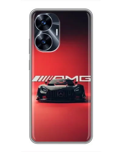 Чехол для Realme C55 с картинкой «Mercedes AMG — красная линия»